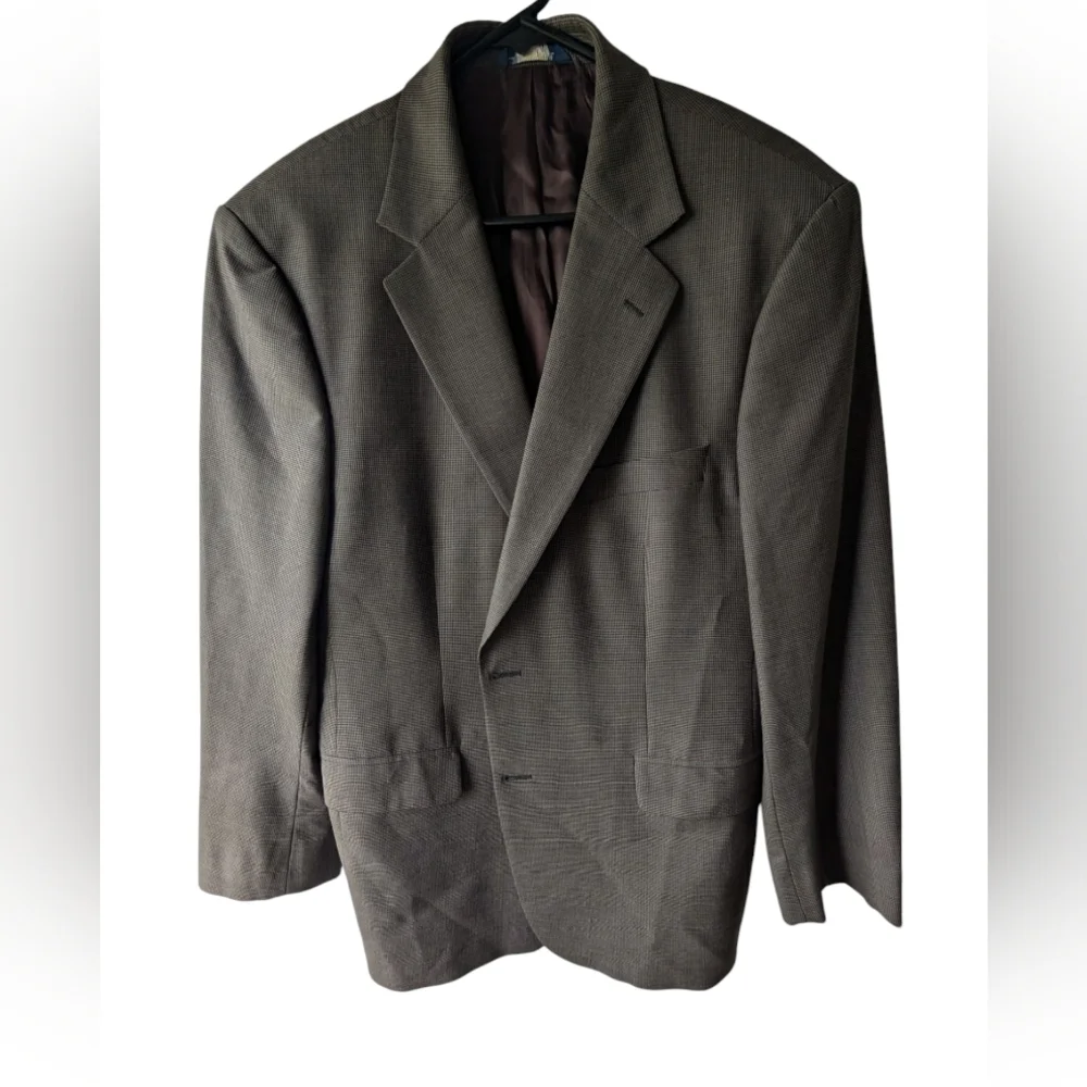 Brooks Brothers 346 Men's Grey Patterned Stretch Blazer 42R - Picture 1 of 4